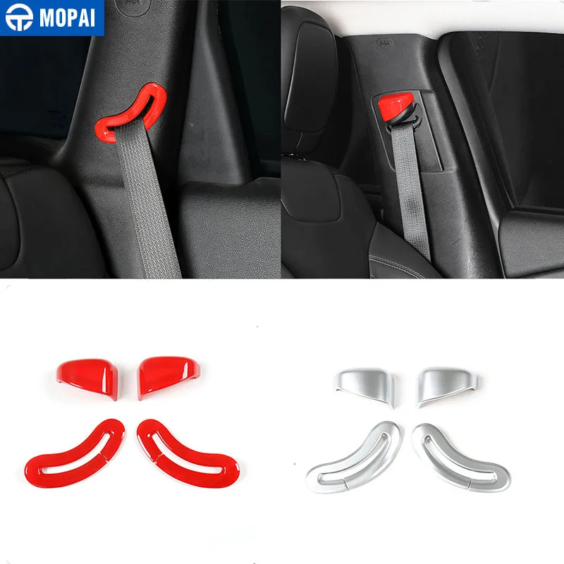 MOPAI ABS Automobilio Sėdynės Diržo Mygtuką Apdaila Padengti Apdailos Lipdukai 