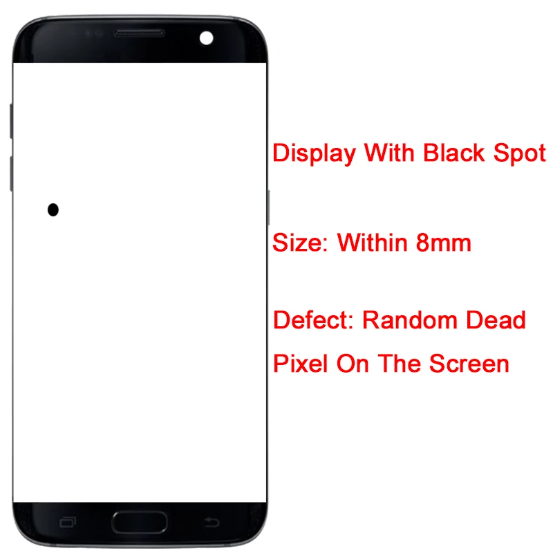 Naujas G935F LCD Samsung Galaxy S7 Krašto LCD Su Rėmu Vietoje 