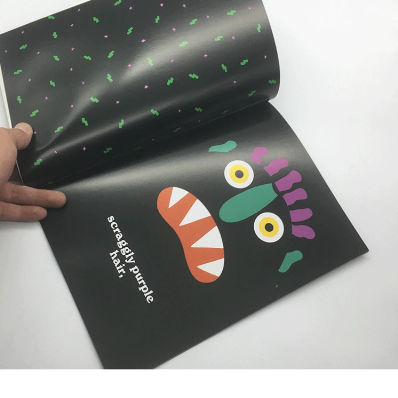 Eikit Big Green Monster Mokymosi anglų Kalba, Knygos Vaikams Klasėje Apdailos Montessori Skaityti Nuotrauką Popierinių Knygų