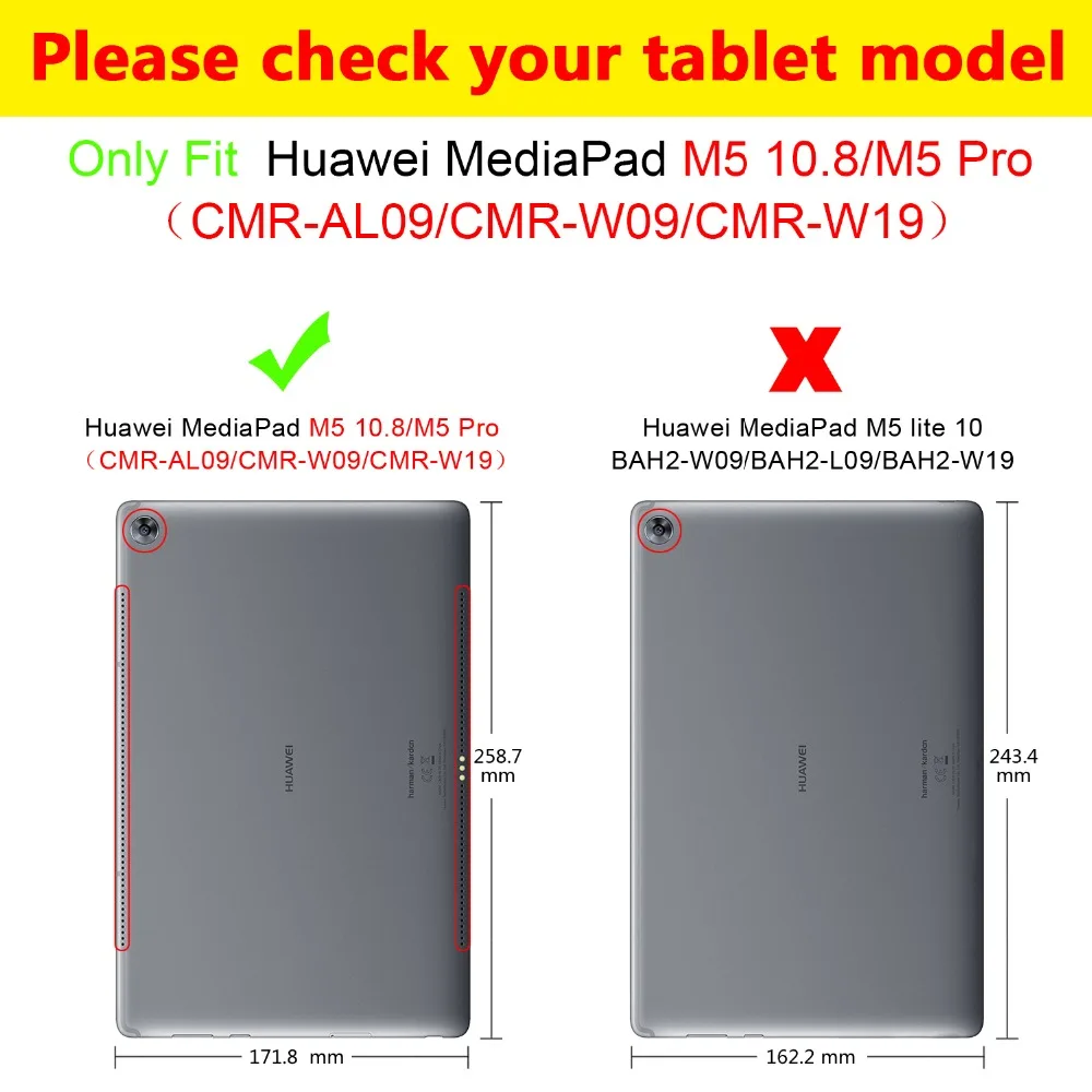Silicio Vaikai Atveju Padengti Huawei MediaPad M6 10.8 8.4 Tablet Apsaugos Atveju Huawei MediaPad M5 10.8