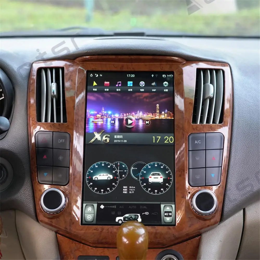 Tesla stilius Android 9.0 Automobilio Multimedijos Grotuvo Lexus RX RX300 RX330 RX350 RX400H 2004-2007 GPS Navi 