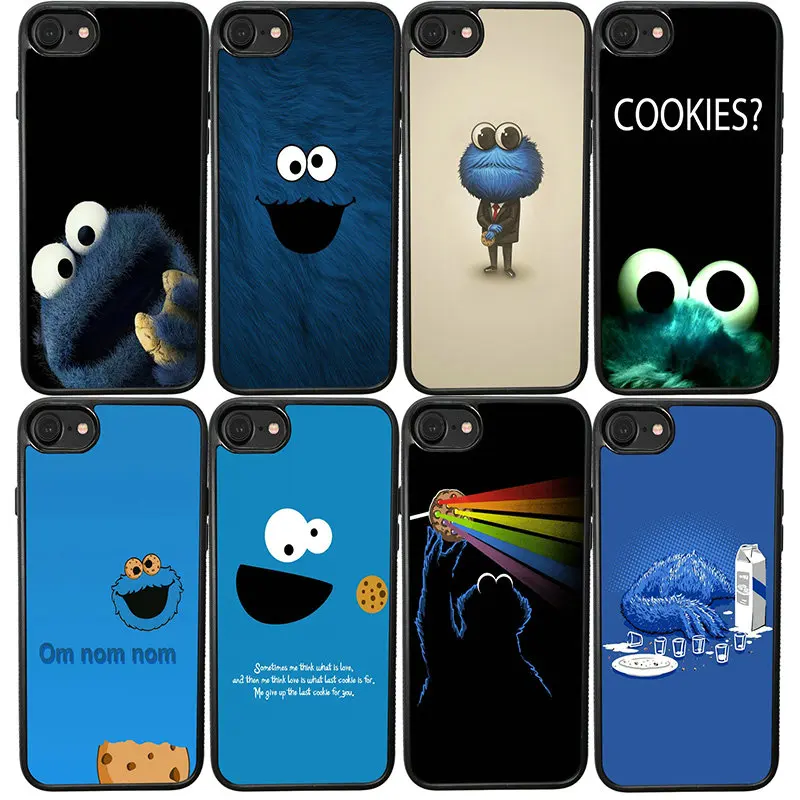 Animacinių filmų Cookie Monster PC Kieto Plastiko Dangtis Mobilųjį Telefoną 