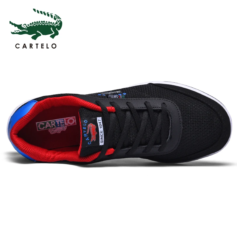 CARTELO Sporto ir laisvalaikio vyriški batai korėjos mados tendencija akių orui lengvi, patogūs bėgimo bateliai vyrai