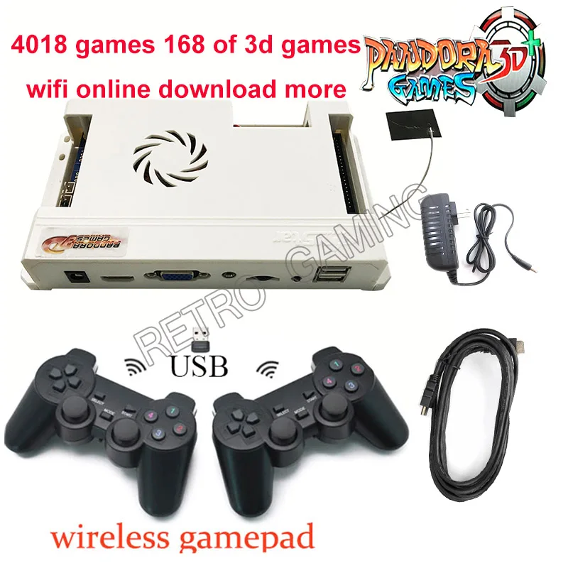 Arcade Žaidimas Valdybos 4018 1 168 3d wifi Pandora Box su USB Gamepad Joypad Nustatyti Jamma Gamepad plokštė FBA MAME PS