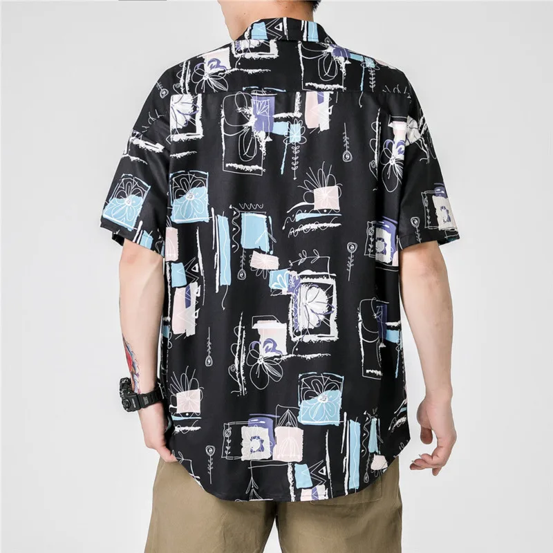 Vasaros trumparankoviai Marškinėliai, vyriški Mados Spausdinti Havajų Marškinėliai Vyrams Streetwear Laukinių Prarasti trumparankoviai Marškinėliai Mens M-5XL