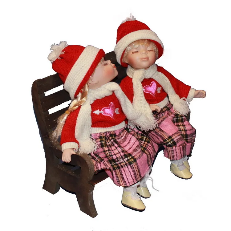 35cm Meilės lėlė Europos kaimo Lauko Kaime keraminės lėlės stiliaus namų puošybai Kalėdų dovanos