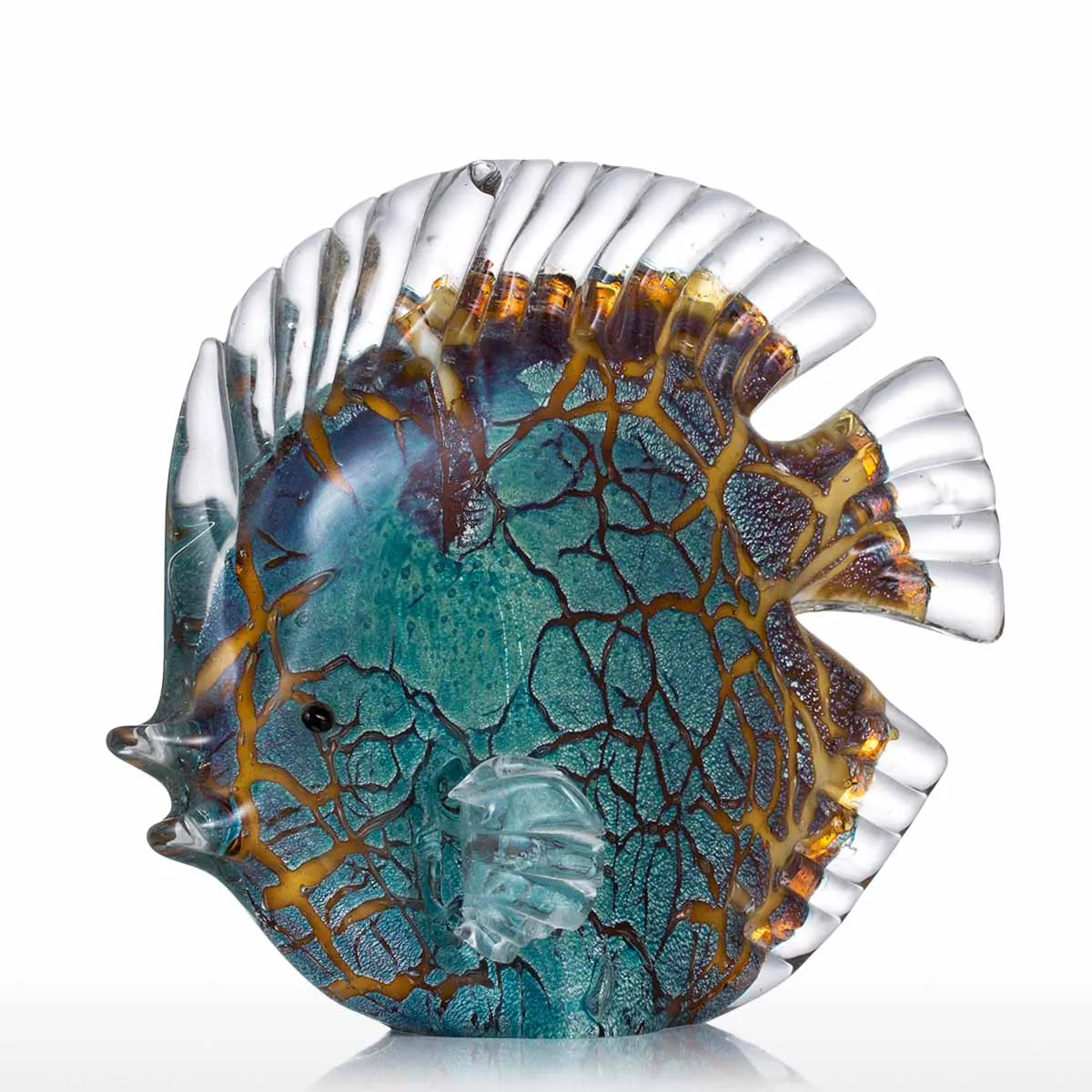 Tooarts Spalvinga Pastebėtas Tropinių Žuvų Stiklo Skulptūra Žuvų Skulptūros, Šiuolaikinio Meno Naudai Dovanų Meno Kūrinį, Namų Puošybai