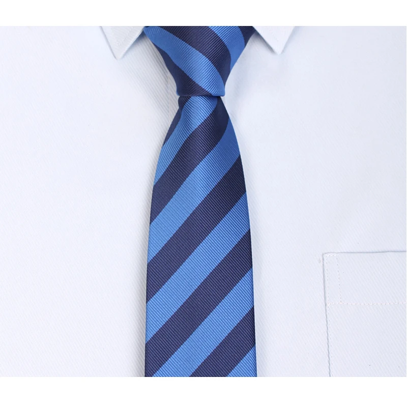 2020 Naujas 7.5 CM Pločio Dirželiams Klasikinis Mėlynas Dryžuotas Kaklo Kaklaraištis Aukštos Kokybės Mados Oficialų Kaklaraištis Vyrams, Verslo Kostiumas Darbą Necktie