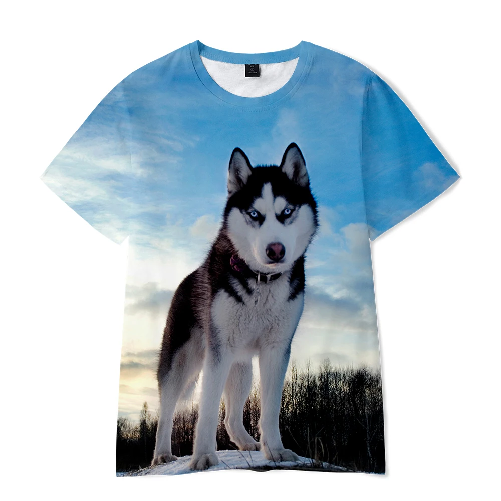 2020 Puikus Šuo 3D Hip-Hop ' O-Kaklo Mados marškinėliai Moterims/Vyrams Vasaros trumpomis Rankovėmis Tshirts Atsitiktinis Streetshirt Juokinga Gyvūnų Drabužiai