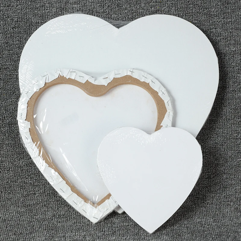 Širdies formos Medvilnės Medienos Rėmo Akvarelė Drobės Valdybos Plokštė 