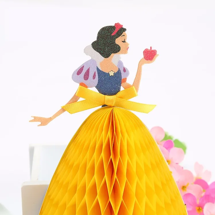 Puikus, Gražus Princesė snieguolė 3D Pop-UP Valentino atviruką Rankų darbo Atvirukai Gimtadienio Atvirukai Vaikų Diena