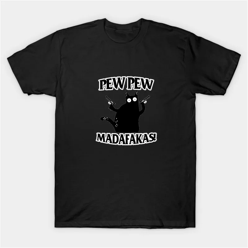 PEW PEW madakafas T-shirt moterims, naujas vasaros cool gyvūnų trumparankoviai atsitiktinis black marškinėliai spausdinami viršūnes grafinis tees moterims
