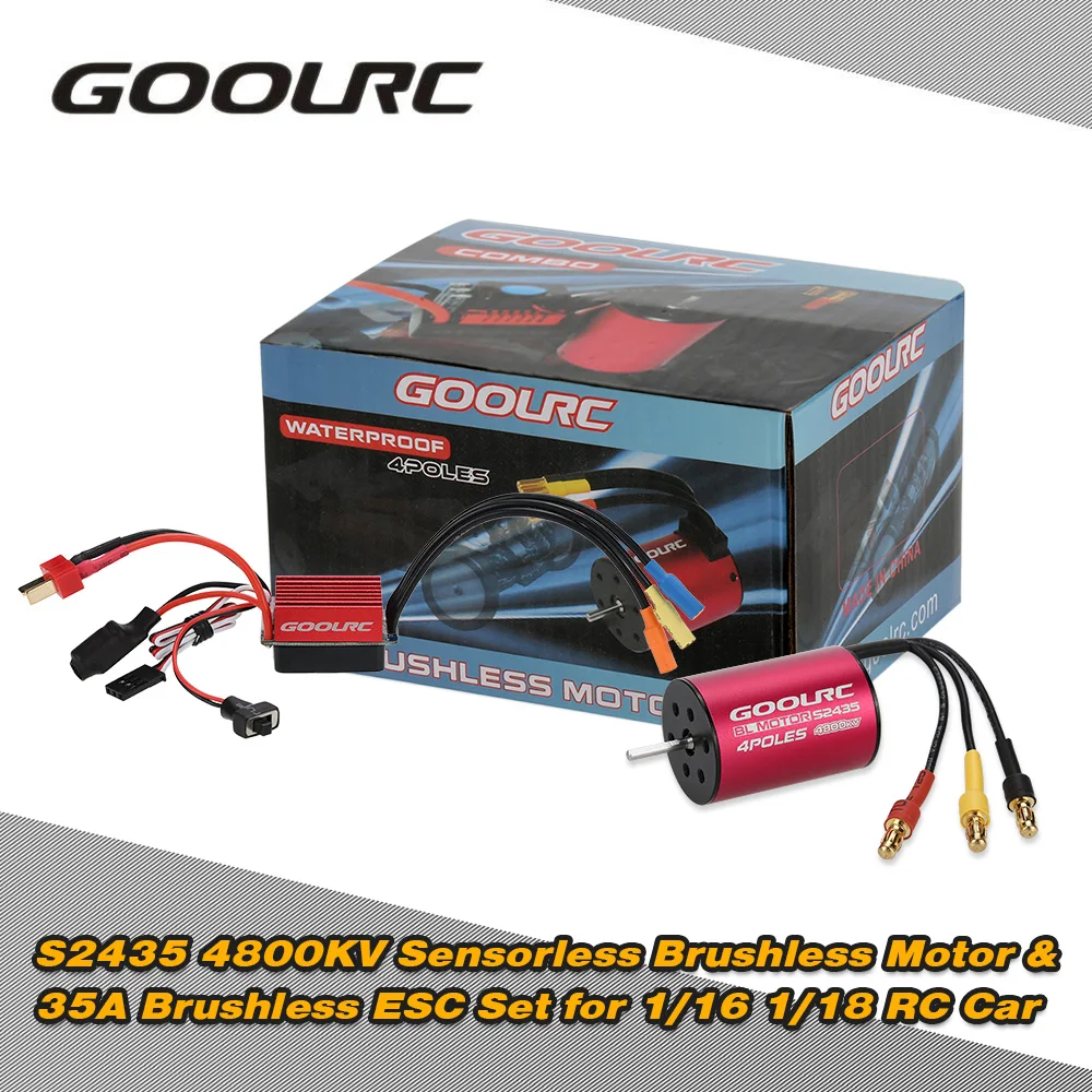 GoolRC S2435 4800KV Sensorless Brushless Variklio ir Brushless 35A ESC Combo, 1:16 1:18 RC Automobilių, Sunkvežimių, Žaislų, Modelis, Dalies