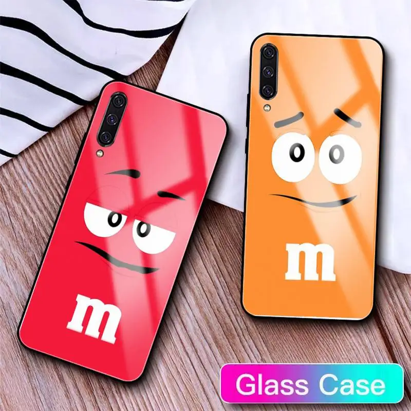 Skanus M&M ' s Šokoladiniai Telefono dėklas Samsung S10 S20 S9 Plus Note9 10 Atveju Stiklas Case For Samsung Galaxy S10