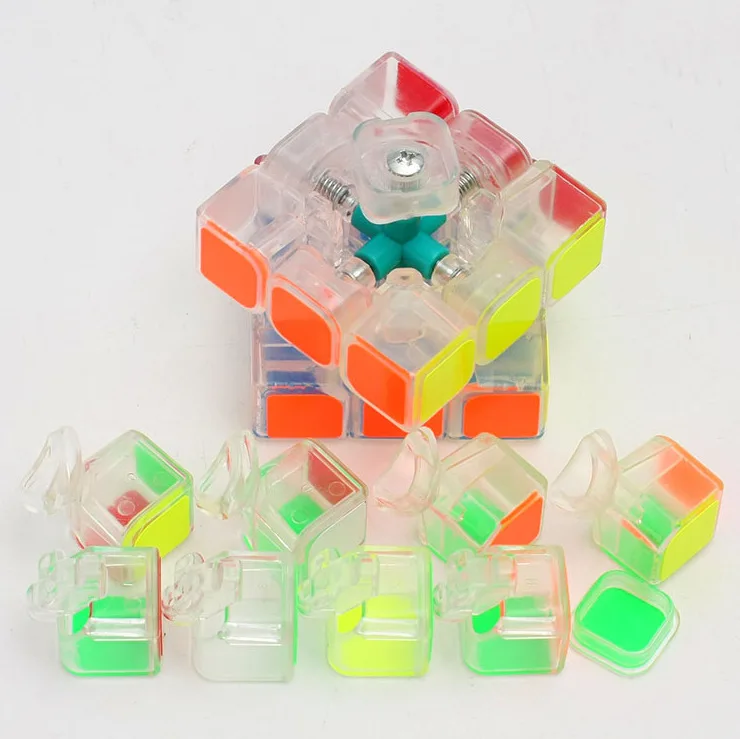 YJ Yongjun GuanLong 3x3x3 Magic Cube Guan Ilgai Puzzle Pradedantiesiems, Skaidrus Organas, Žaislai Vaikams
