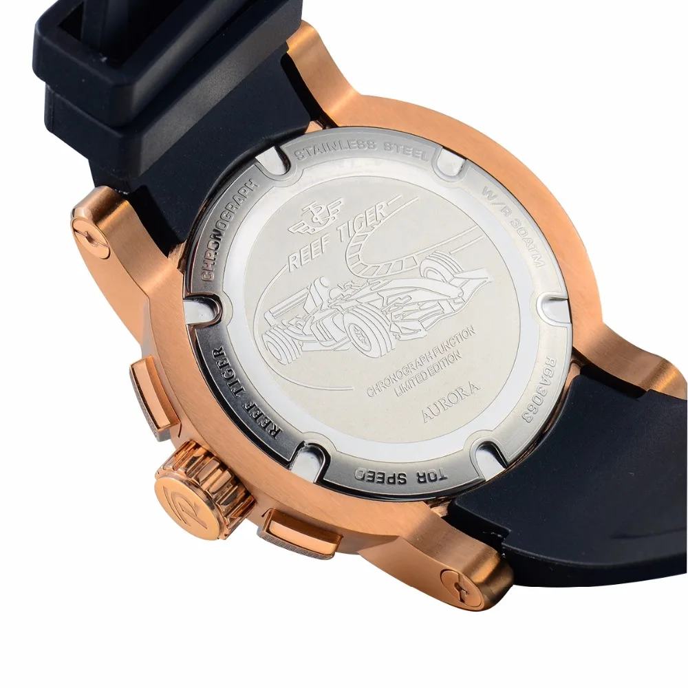 Rifas Tigras/RT Dizaineris Sporto Laikrodžiai Vyrams Rose Gold Kvarcinis laikrodis su Chronograph ir Data reloj hombre RGA3063