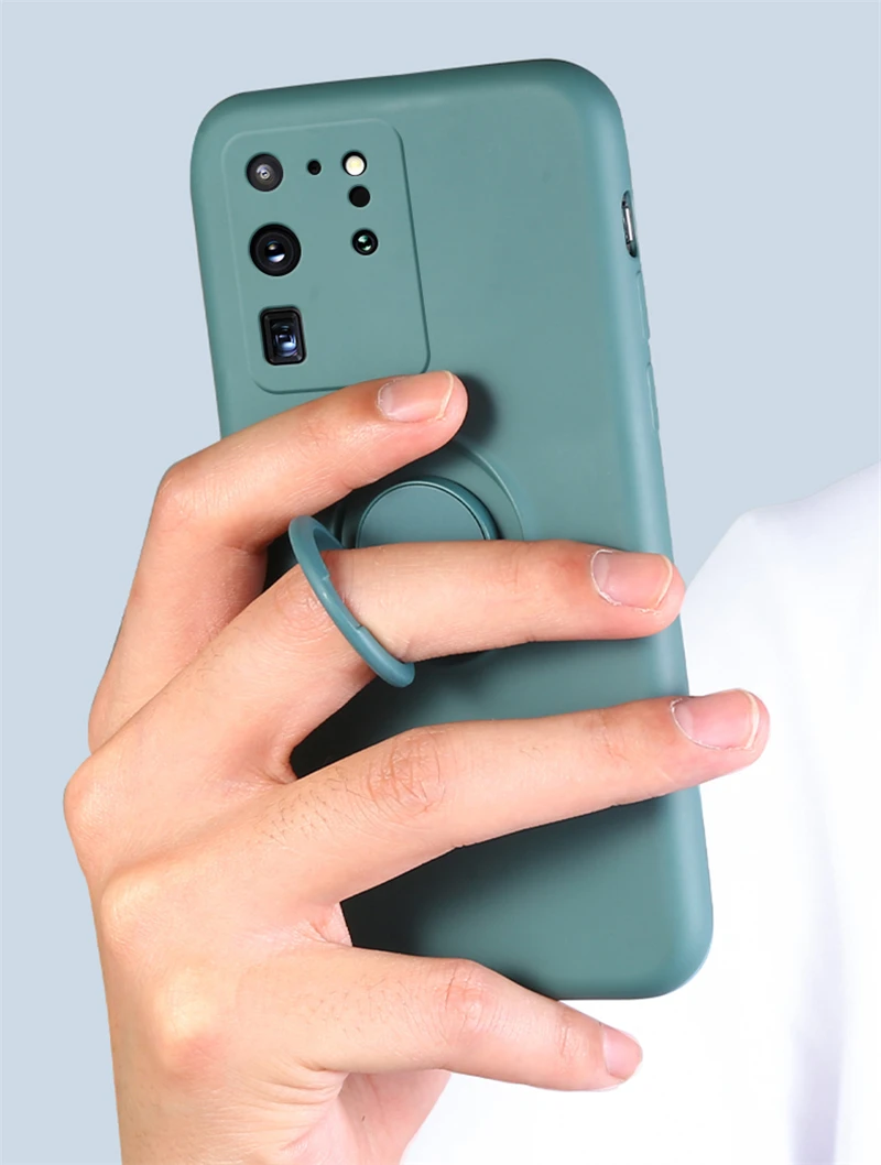 Ultra-plonas Silikono Magnetinis Laikiklis Telefono dėklas Samsung Galaxy S20 Plus Ultra 20 Pastaba Plus Ultra Stovėti Žiedas Laikiklis Dangtelio