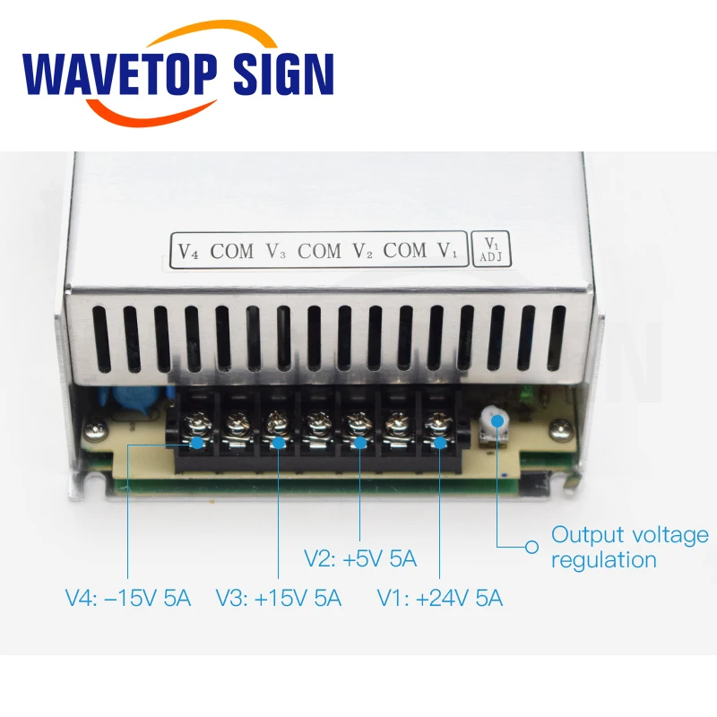 WaveTopSign impulsinis Maitinimo šaltinis HF500W-QV-Išvesties 24V15A 15V5A 5V5A Triple Produkcija Lazerinio Ženklinimo Mašinos