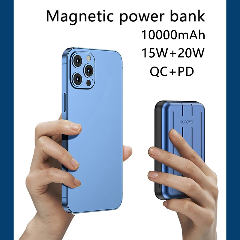 10000mAh 15W Magnetinio Wireless Power Banko Magsafe Greitas Įkroviklis Išorinę Bateriją, Skirta iphone 12 12Pro 12proMax 12mini Įkrovimas