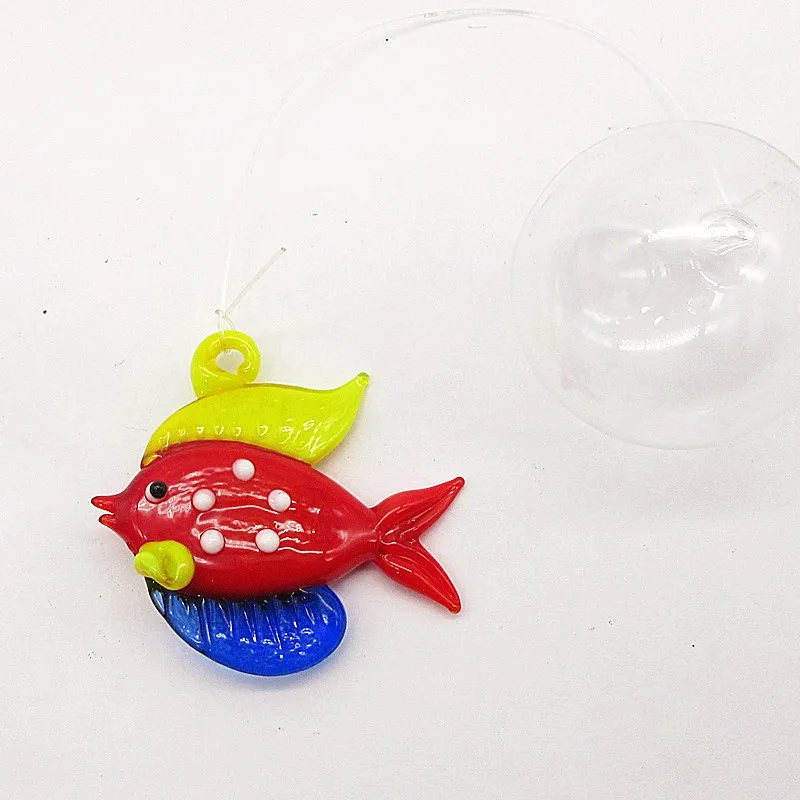 Mini Vandenyno pasaulis, akvariumo dekoracijos pakabukas ranka pūstinis stiklas plūduriuojantis Burbulas žuvis figūrėlės Žuvų bakas gyvūnų statula ornamentu