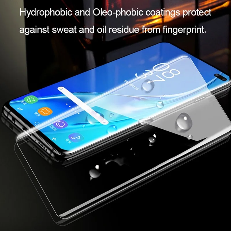 10VNT UV Grūdintas Stiklas Samsung Note 20 Ultra 10 ir 9 8 Pilnas Skysčio Ekrano apsaugos S20 Ultra S10 S9 Plus S8 S7edge