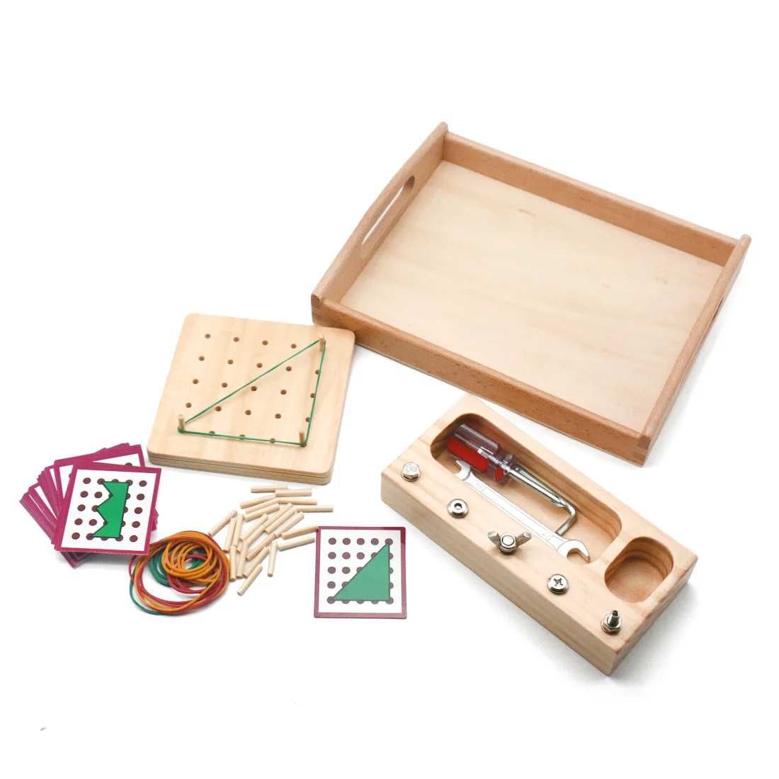 Montessori Praktinių Gyvenimo Medžiaga Varžtas Veržlė Valdybos Jutimo Žaislai, Vaikiška Dovana Medinių Mokymosi Vaikams A0964H