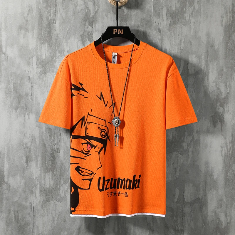 SingleRoad Žmogaus T-Shirt Vyrai 2020 Metų Vasaros Top Grafinis Tees Naruto Negabaritinių Japonijos Streetwear Marškinėlius Vyrų Medvilnės Marškinėliai Vyrams