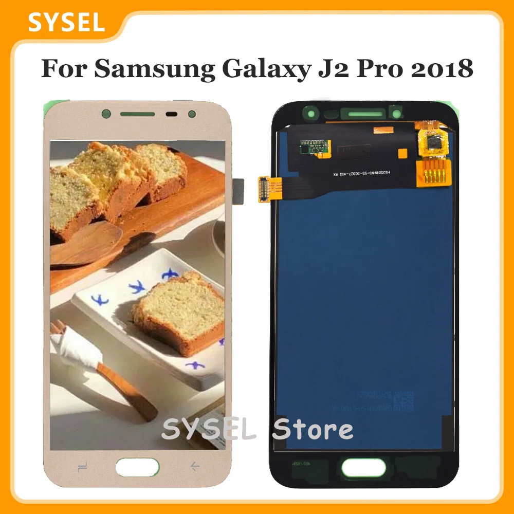 Samsung Galaxy J2 Pro 2018 Lcd J250 J250F J250H SM-J250F/DS LCD Ekranas + Touch Ekranas skaitmeninis keitiklis Aukso