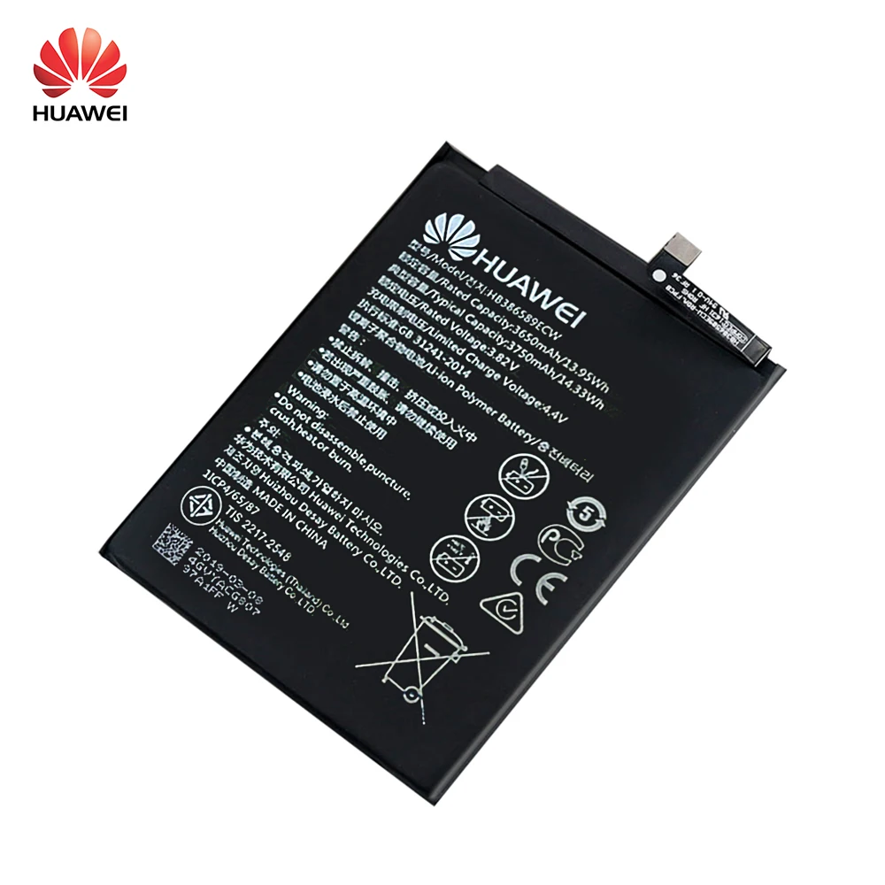 Hua Wei Originalus HB386589ECW Už Huawei Honor 8X Peržiūrėti 10 Lite Bateriją Įkrovimo Realias galimybes Batteria Akku