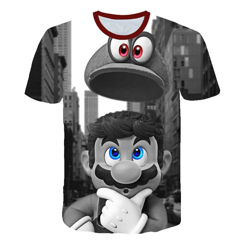 Berniukai Mario marškinėliai SuperMario Spausdinti Drabužiai Mergaitėms 3D Juokingi marškinėliai Kostiumas Vaikams 2020 metų vasaros Drabužiai Vaikams, Kūdikių Trišakiai Tshirts
