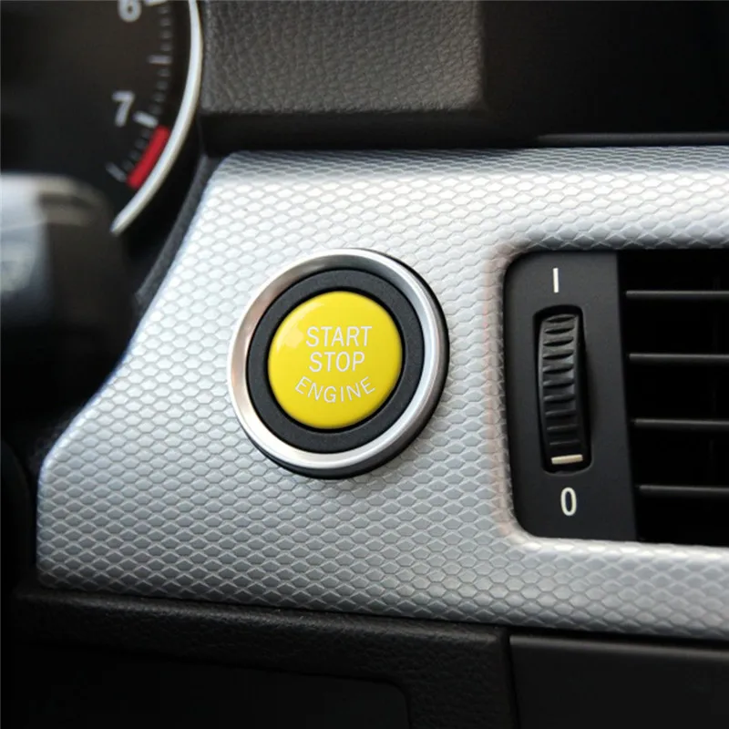 Geltona Variklio Paleidimo ir Stabdymo mygtukas Dangtelis BMW E-Važiuoklės E46 E60 E90 E92 E87 E82 E64 E70 