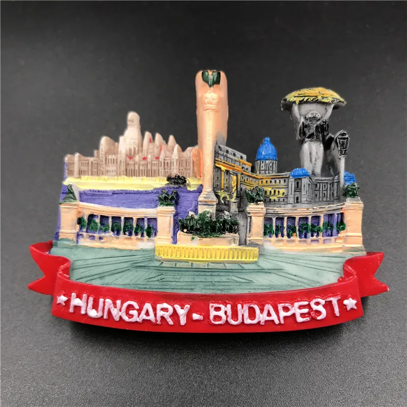 Šaldytuvas Magnetas Šalies Kelionių Suvenyrų Vengrija Budapest Panorama Amatų Derva, Šaldytuvas Magnetai, Virtuvės, Namų Dekoro Lipduko