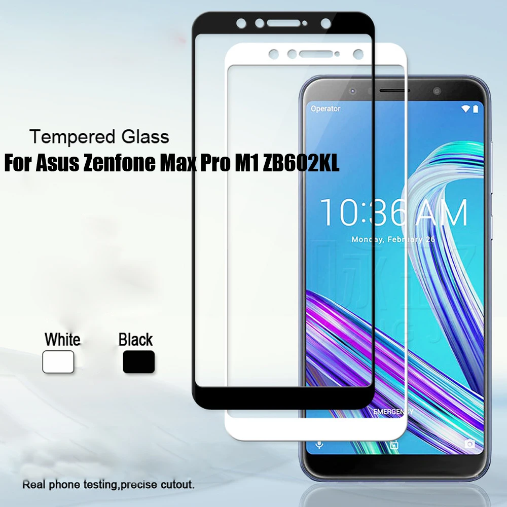 2vnt ZB602KL Visą Grūdintas Stiklas Asus Zenfone Max Pro M1 ZB602KL X00TD Visu Screen Protector M2 ZB631KL ZB633KL