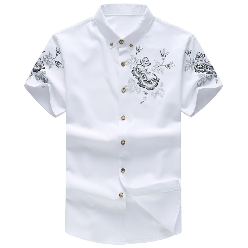 HCXY prekės Vasaros paplūdimio Vyrų gėlių spausdinti marškinėliai atostogų Šalis Trumpas rankovės marškinėliai vyrams atsitiktinis Marškinėliai vyrų camisa masculina