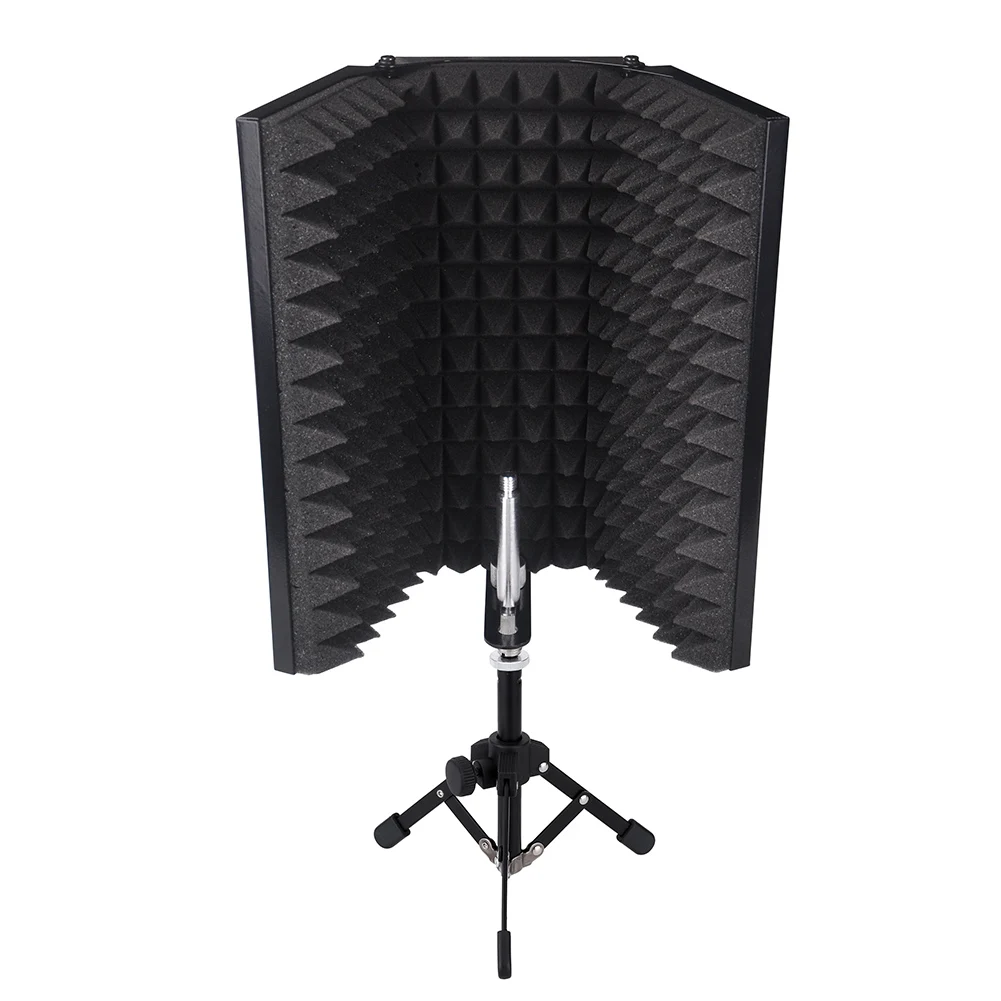 Įrašymo Studijoje Atskirai Shield Kompaktiškas Trikojis Stovas Lengva Įdiegti Triukšmo Mažinimo Filtras Mikrofonas Reguliuojamas Garso Izoliacija