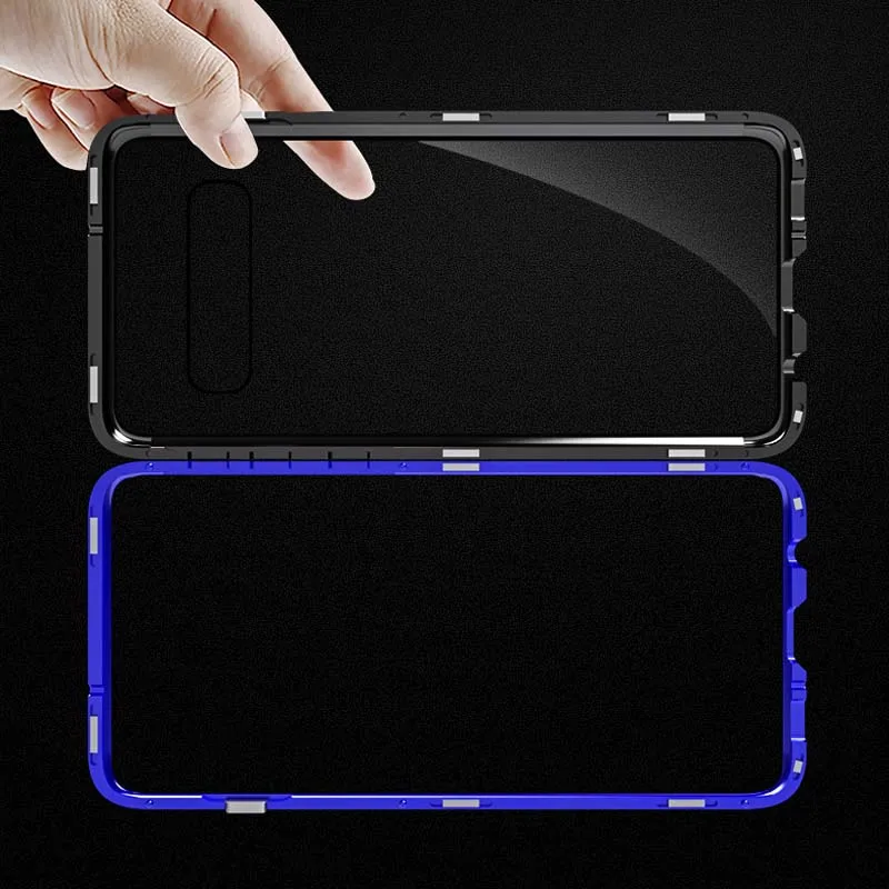 Magnetų generatoriai; Magnetiniai Adsorbcijos Metalo Case for Samsung Galaxy S10 Plius Atvejais Stiklo gaubtas 