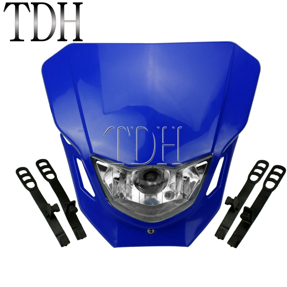 Mėlyna Motociklo Dual Sporto Šviesų Žibintas, Skirtas Yamaha YZ YZF WR WRF 125 230 250 450 250F 450F MX, Enduro Žibintas Lauktuvės