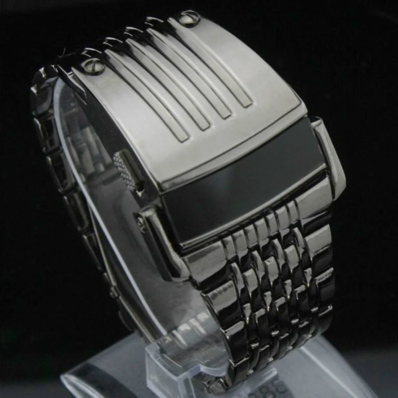 Unikalus Geležinis Žmogus Laikrodžiai, Nerūdijančio Plieno Skaitmeninis LED Prabanga Karinės Sporto Riešo Laikrodžių Mados Top Brand New Vyrų Laikrodis