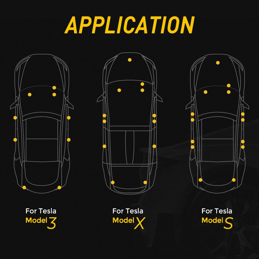 9pcs Itin Ryškus TESLA Modelis 3 Modelis S Modelis X Atnaujinti Automobilį, LED Interjero Šviesos Durų Kamieno Kojoms GloveBox Šviesos