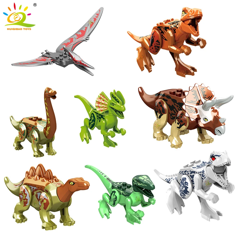 HUIQIBAO 631pcs Dragon Mecha Pasaulio Blokai Jurassiced Dinozaurų Transformuota Ginklas Parkas Kovoti Plytų Duomenys Žaislai Vaikas