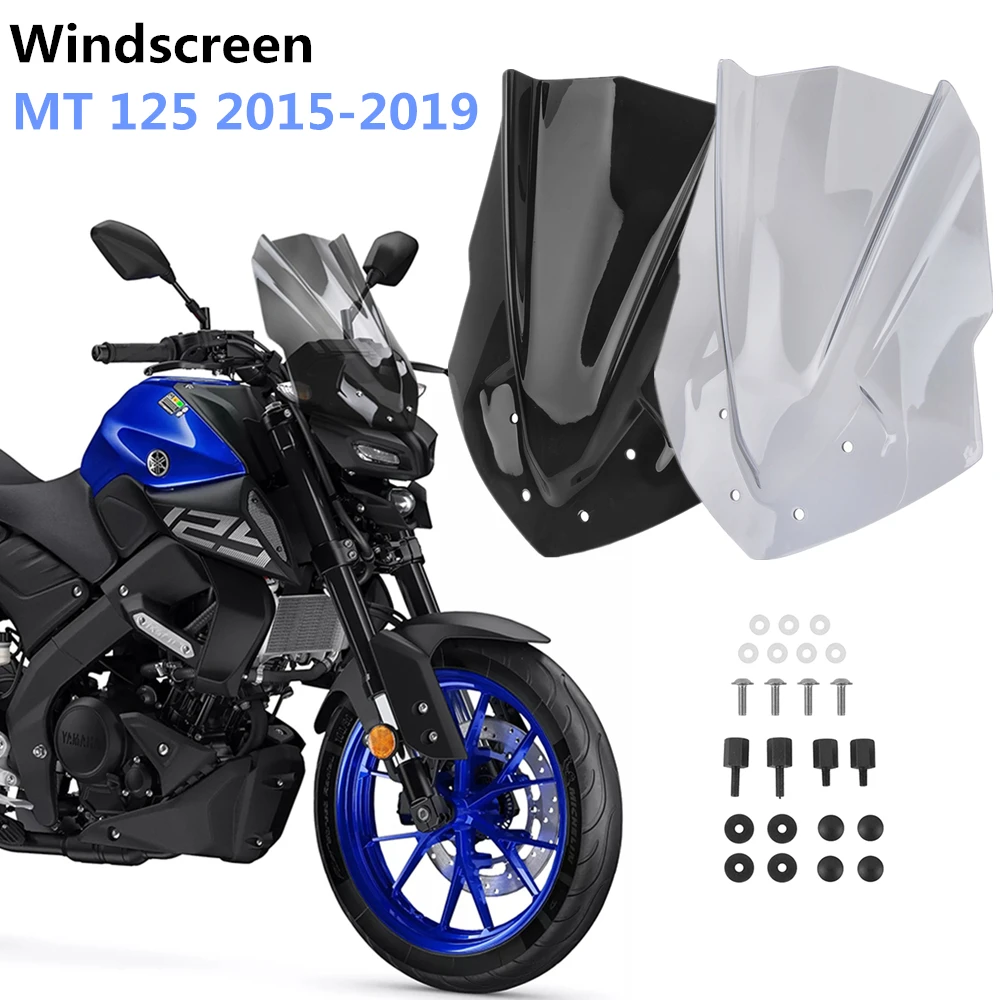 Už Yamaha MT 125 Priedai MT-125 MT125 2016 2017 2018 2019 Priekinio stiklo priekinio, galinio Stiklo Vėjo Deflektoriai Parabrisas Moto Dūmų
