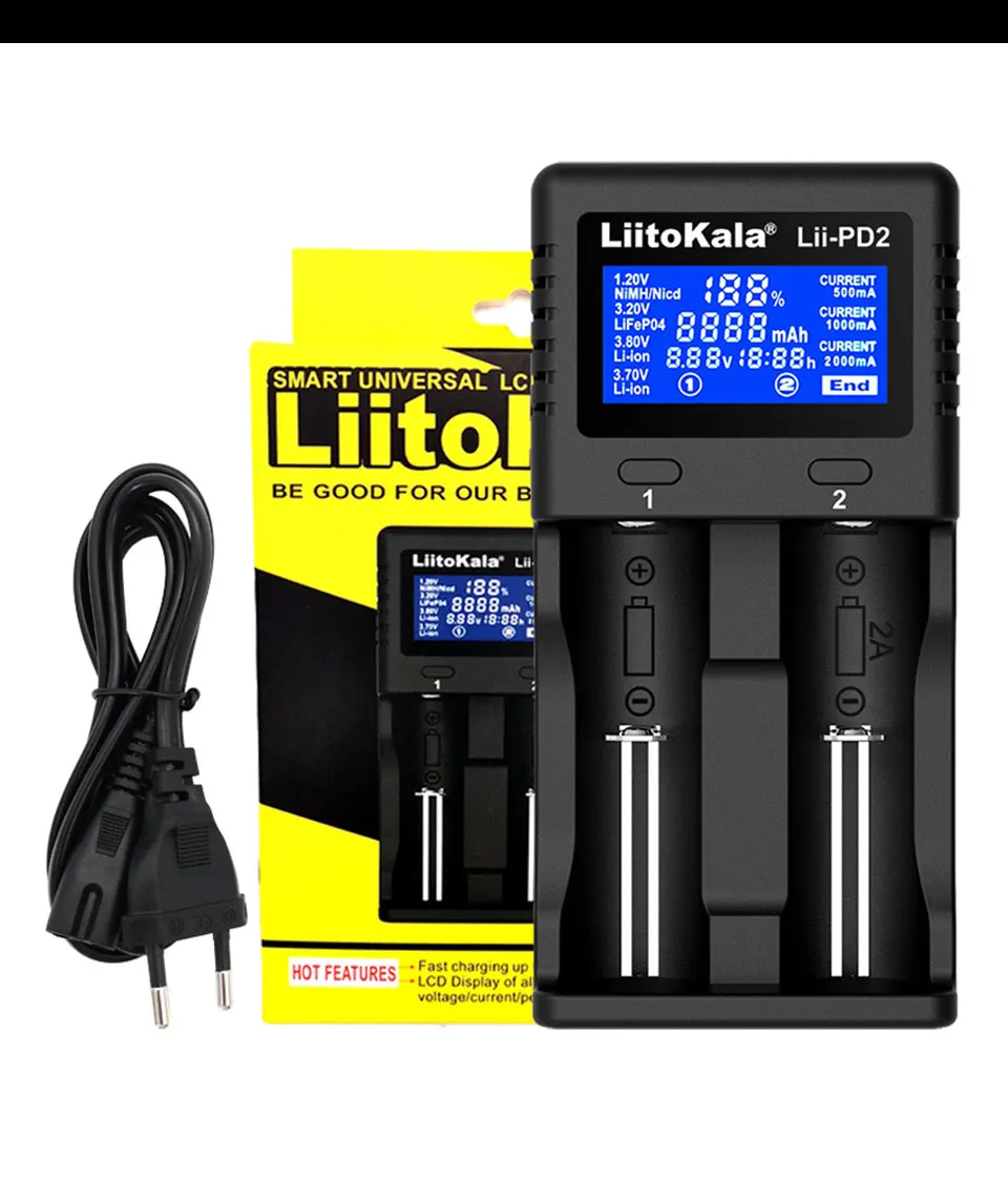 Lii-402 Lii-PD4 Lii-PD2 Lii-S2 18650), 3,7 V 3.2 V LiFePO4 3.85 V 26650 20700 14500 21700 16340 25500 ličio baterija, 