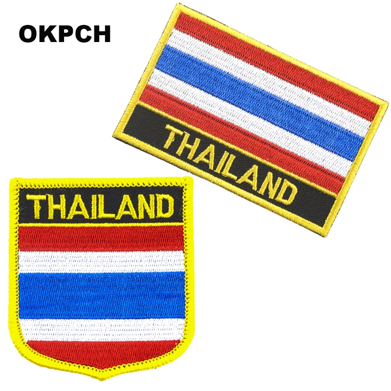Tailando Vėliava išsiuvinėti pleistrai vėliavos pleistrai nacionalinės vėliavos lopai Lopai Drabužius PASIDARYK pats Apdailos PT0172-2