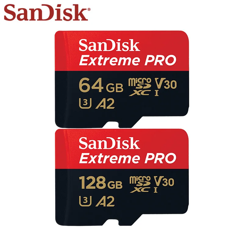 SanDisk Micro SD Kortele 128 GB UHS-I SDXC Atminties Kortelė A2 U3 Flash Kortelės 32GB TF Kortelę Telefono, Tablet PC