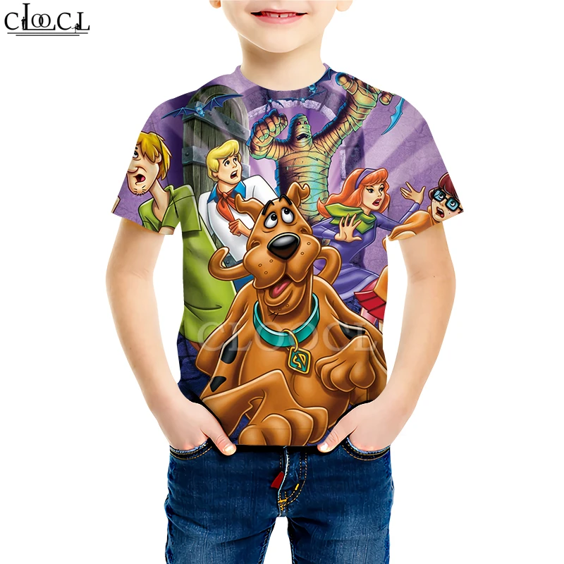 Šeimos Įrengtas Animacinių filmų Scooby Doo T Marškinėliai Berniukui, Mergina 3D Spausdinimo Klasikinis Anime Skalikas Tees Kūdikių Juokinga Viršūnes Jaunimo Laisvalaikio Vaikams Puloveriai