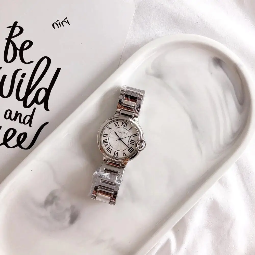 Mados Sidabro Nerūdijančio prekės ženklo moterų Laikrodžiai Kvarcinis Laikrodis Ponios, Mergaitės Žinomų Moterų pink Laikrodis Montre Femme reloj