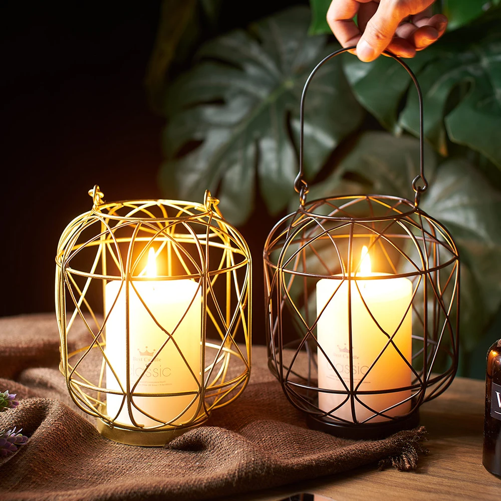 Kabo Modernaus Stiliaus Kaustytomis Geležies Geometrinis Žvakių Laikikliai Namuose Papuošti Metalo Amatų Žvakidė Kalėdų Dekoracijos Namams
