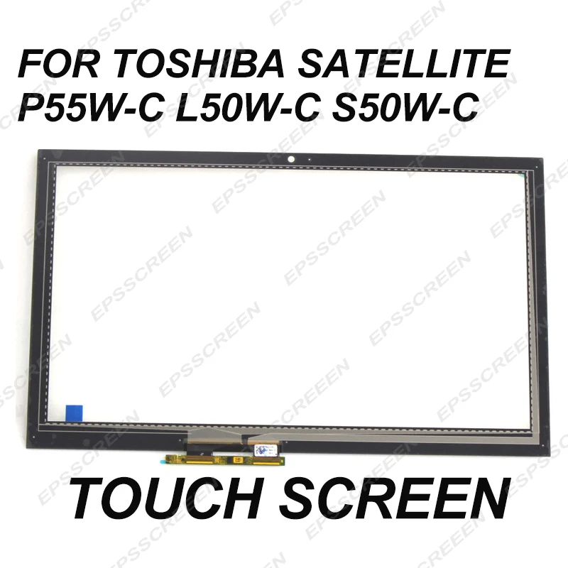 Pakeisti 15.6 už toshiba Satellite P55W-C L50W-C S50W-C L55W-C sensoriniu ekranu bezel skydas Stiklas, skaitmeninis keitiklis Priekiniai Jutiklis ekranas