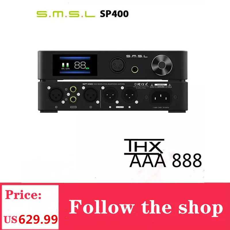 SMSL SP400 Ausinių Stiprintuvo THX AAA 888 Technologijų Subalansuotas Dekoderis DAC su XLR RCA Įvesties MQA M400