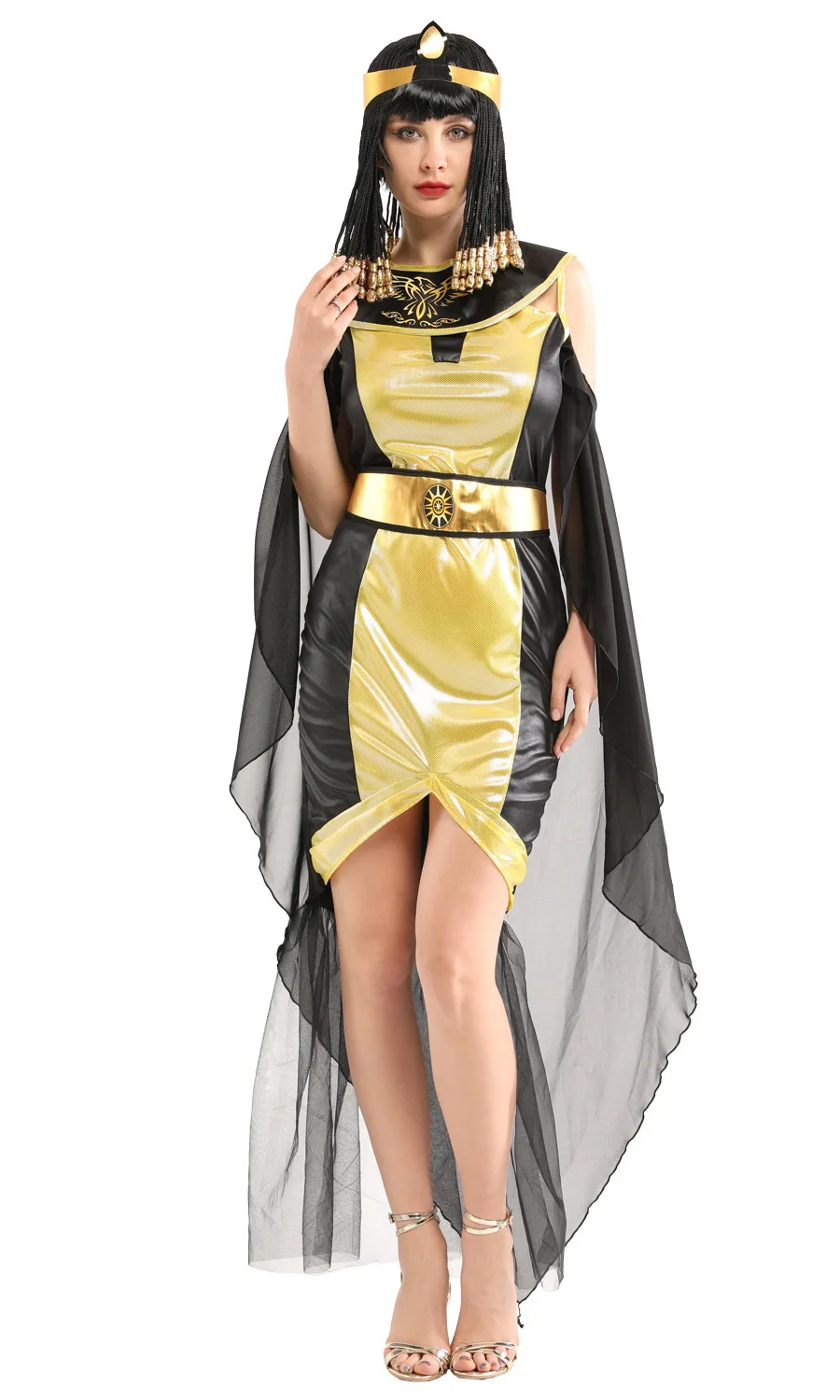 Seksualus Aukso Senovės Egipto Karalienė Dress Arabų Princesė Suknelės Karnavalas Cosplay Šalies Egipto Kleopatra 
